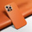 Funda Lujo Cuero Carcasa A02 para Apple iPhone 14 Pro Max Naranja