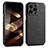 Funda Lujo Cuero Carcasa A06 para Apple iPhone 14 Pro Max Negro