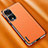 Funda Lujo Cuero Carcasa AT2 para Huawei Honor 90 Pro 5G Naranja