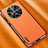 Funda Lujo Cuero Carcasa AT2 para Huawei Mate 60 Naranja