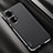 Funda Lujo Cuero Carcasa AT2 para Huawei P50 Negro