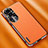 Funda Lujo Cuero Carcasa AT2 para Oppo Reno10 Pro+ Plus 5G Naranja