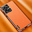 Funda Lujo Cuero Carcasa AT2 para Vivo V25 Pro 5G Naranja