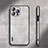 Funda Lujo Cuero Carcasa AT3 para Apple iPhone 14 Pro Gris