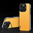 Funda Lujo Cuero Carcasa AT5 para Apple iPhone 14 Pro Max Amarillo