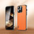 Funda Lujo Cuero Carcasa AT6 para Apple iPhone 15 Pro Naranja