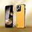 Funda Lujo Cuero Carcasa AT6 para Apple iPhone 16 Pro Max Amarillo