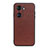 Funda Lujo Cuero Carcasa B01H para Huawei Honor 60 5G Marron