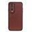 Funda Lujo Cuero Carcasa B01H para Huawei Honor 80 5G Marron