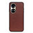 Funda Lujo Cuero Carcasa B01H para Huawei P50 Marron