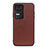 Funda Lujo Cuero Carcasa B01H para Xiaomi Redmi K50 5G Marron