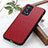 Funda Lujo Cuero Carcasa B02H para Oppo Reno6 Pro+ Plus 5G Rojo