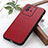 Funda Lujo Cuero Carcasa B02H para Vivo iQOO Neo6 5G Rojo