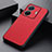 Funda Lujo Cuero Carcasa B02H para Vivo iQOO Z6 Pro 5G Rojo