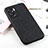 Funda Lujo Cuero Carcasa B03H para Realme Narzo 50 5G Negro