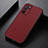 Funda Lujo Cuero Carcasa B05H para Oppo A16 Rojo