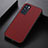 Funda Lujo Cuero Carcasa B05H para Oppo Reno6 5G Rojo