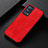 Funda Lujo Cuero Carcasa B05H para Oppo Reno6 Pro 5G Rojo