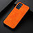 Funda Lujo Cuero Carcasa B06H para Oppo Reno6 5G Naranja