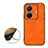 Funda Lujo Cuero Carcasa B06H para Vivo T1 Pro 5G Naranja