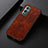 Funda Lujo Cuero Carcasa B07H para OnePlus 9 Pro 5G Marron Claro