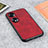 Funda Lujo Cuero Carcasa B08H para Huawei Honor 70 5G Rojo