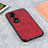 Funda Lujo Cuero Carcasa B08H para Huawei Honor 70 Pro 5G Rojo