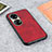 Funda Lujo Cuero Carcasa B08H para Huawei P50 Pro Rojo