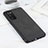 Funda Lujo Cuero Carcasa B08H para Samsung Galaxy A02s Negro