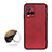 Funda Lujo Cuero Carcasa B08H para Vivo Y21s Rojo