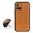 Funda Lujo Cuero Carcasa B08H para Vivo Y32 4G Marron