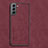 Funda Lujo Cuero Carcasa C01 para Samsung Galaxy S21 FE 5G Rojo