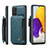 Funda Lujo Cuero Carcasa C01S para Samsung Galaxy A72 4G Azul