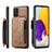 Funda Lujo Cuero Carcasa C01S para Samsung Galaxy A72 5G Marron Claro