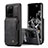 Funda Lujo Cuero Carcasa C01S para Samsung Galaxy S20 Ultra 5G Negro