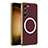 Funda Lujo Cuero Carcasa con Mag-Safe Magnetic AC1 para Samsung Galaxy S22 Plus 5G Rojo