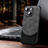 Funda Lujo Cuero Carcasa con Mag-Safe Magnetic LD4 para Apple iPhone 14 Gris Oscuro