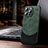 Funda Lujo Cuero Carcasa con Mag-Safe Magnetic LD4 para Apple iPhone 14 Pro Max Verde