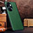 Funda Lujo Cuero Carcasa DL1 para Huawei Honor 100 Pro 5G Verde