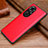 Funda Lujo Cuero Carcasa DL1 para Huawei Honor 50 SE 5G Rojo