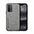 Funda Lujo Cuero Carcasa DY1 para Oppo A74 4G Gris