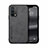 Funda Lujo Cuero Carcasa DY1 para Oppo F19 Negro