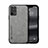 Funda Lujo Cuero Carcasa DY1 para Oppo F19 Pro Gris