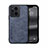 Funda Lujo Cuero Carcasa DY1 para Oppo Find X3 Pro 5G Azul