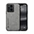 Funda Lujo Cuero Carcasa DY1 para Oppo Find X3 Pro 5G Gris