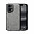 Funda Lujo Cuero Carcasa DY1 para Oppo Find X5 Pro 5G Gris