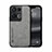 Funda Lujo Cuero Carcasa DY1 para Oppo Reno8 Pro+ Plus 5G Gris