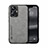 Funda Lujo Cuero Carcasa DY1 para Realme 10 Pro+ Plus 5G Gris