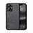 Funda Lujo Cuero Carcasa DY1 para Realme 10 Pro+ Plus 5G Negro