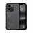 Funda Lujo Cuero Carcasa DY1 para Vivo V25 5G Negro